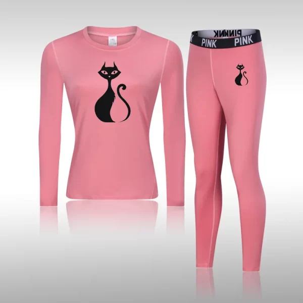 Women's Thermal Underwear Thermal T-shirt Thermal Sport 2Pcs Underwear Sports Wear Skiing Set Snowboarding Entertainment - Image 3