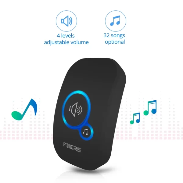 Fuers Wireless Doorbell Home Welcome Smart Door bell 150M Long Wireless Distance 32 Songs Home Welcome Chimes ringtone Colorful - Image 3