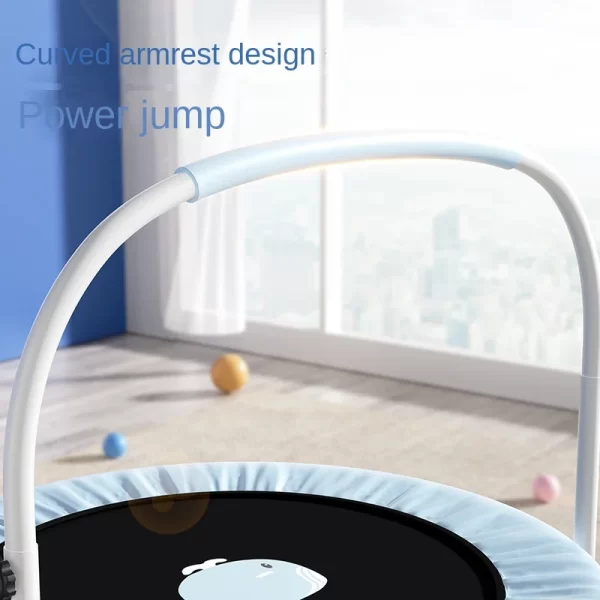 40" Foldable Trampoline with Armrest Adult Indoor Fitness Jumping Trampoline Bearing 250KG Kid Sport Entertainment Toy Gift - Image 5