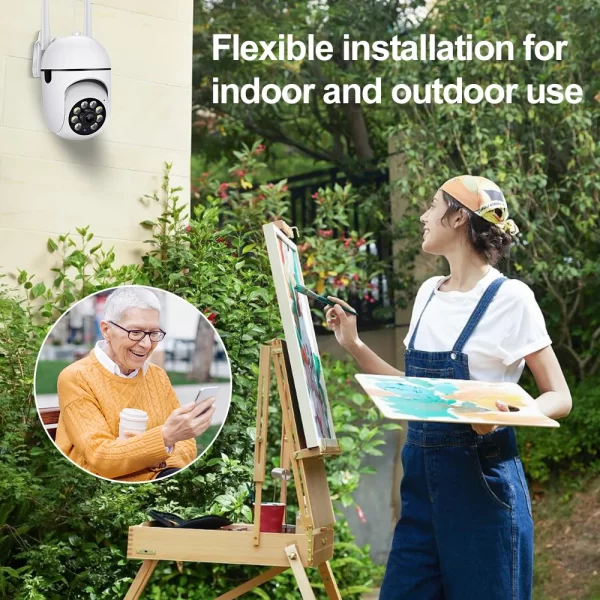 A7 IP Camera Smart Outdoor Home Security WIFI CCTV Surveillance with Color Night Vision Wireless HD 2-Way Audio 1080P - Image 3