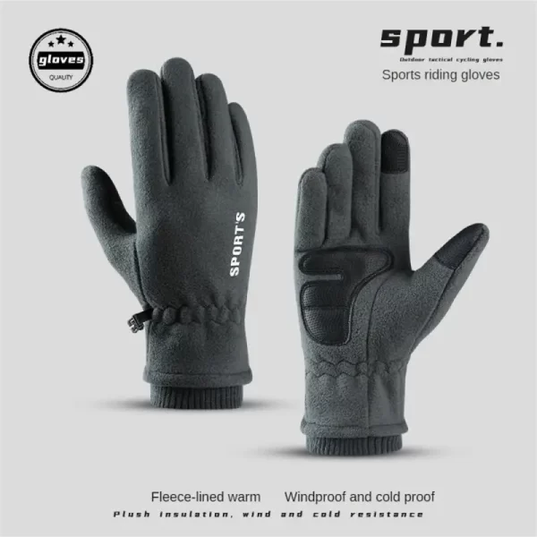 Couple Gloves Outdoor Sports Male Couple Plush Fleece For Warmth Drive Sports And Entertainment Touch Screen Gloves Sport Gloves - Image 4