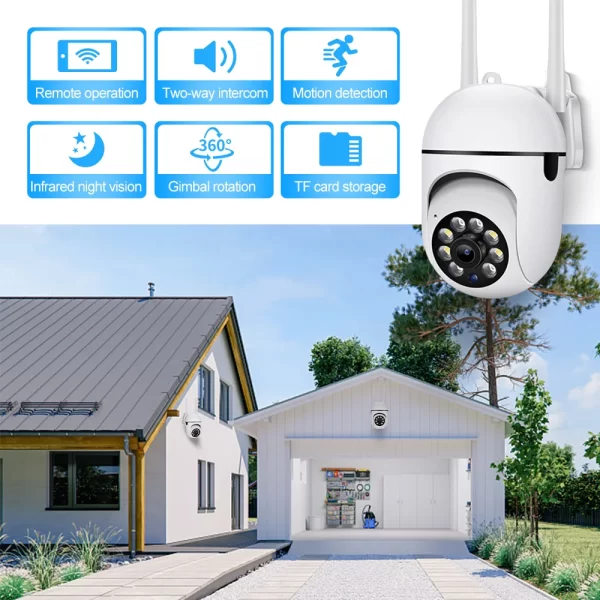 A7 IP Camera Smart Outdoor Home Security WIFI CCTV Surveillance with Color Night Vision Wireless HD 2-Way Audio 1080P - Image 6